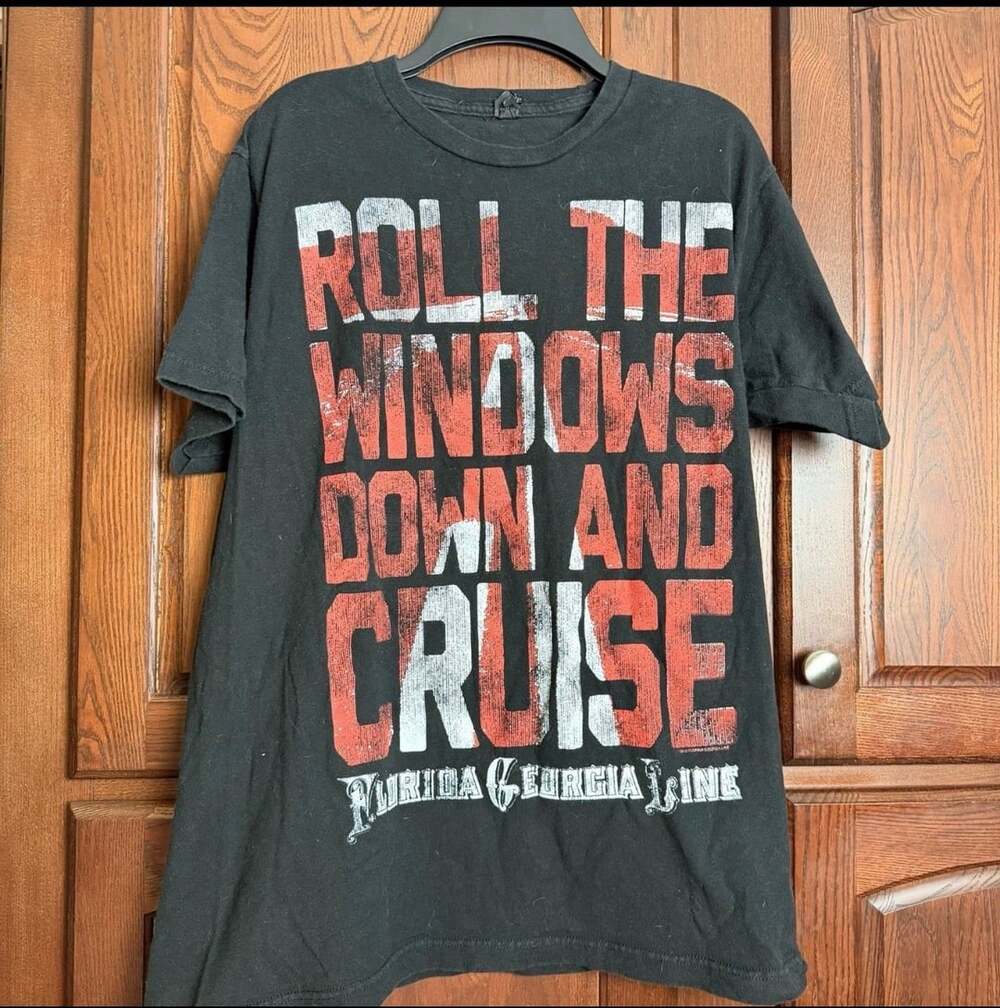Florida Georgia Line Roll The Windows Down And Cruise T-Shirt Size M Black